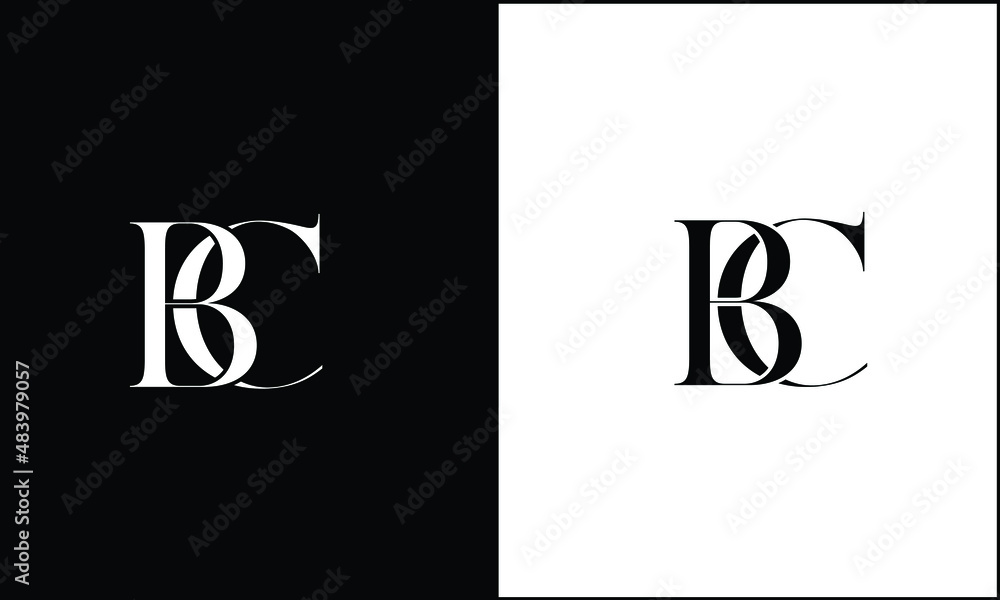 BC, CB Abstract Letters Logo Monogram Stock Vector | Adobe Stock