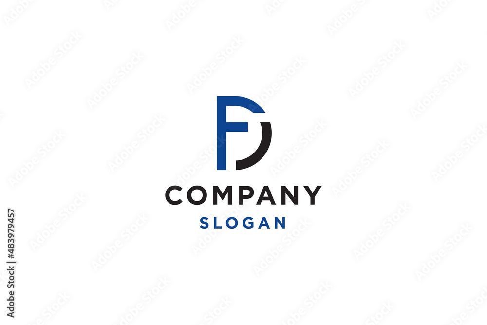 Initials letter FD logo design vector illustration. Initials letter FD logo design vector illustration.