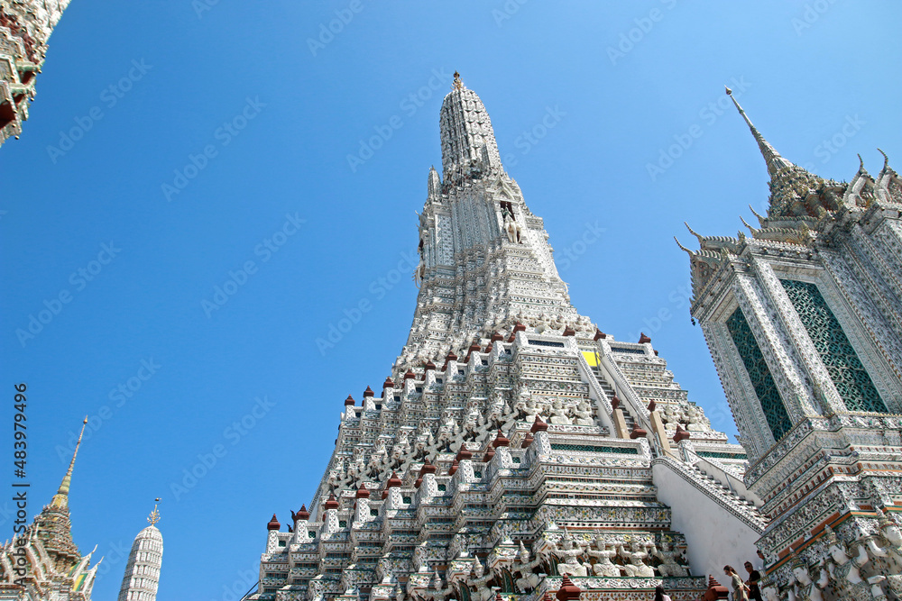 Wat Arun temple, one of landmark Chao Phraya river in Bangkok Thailand.