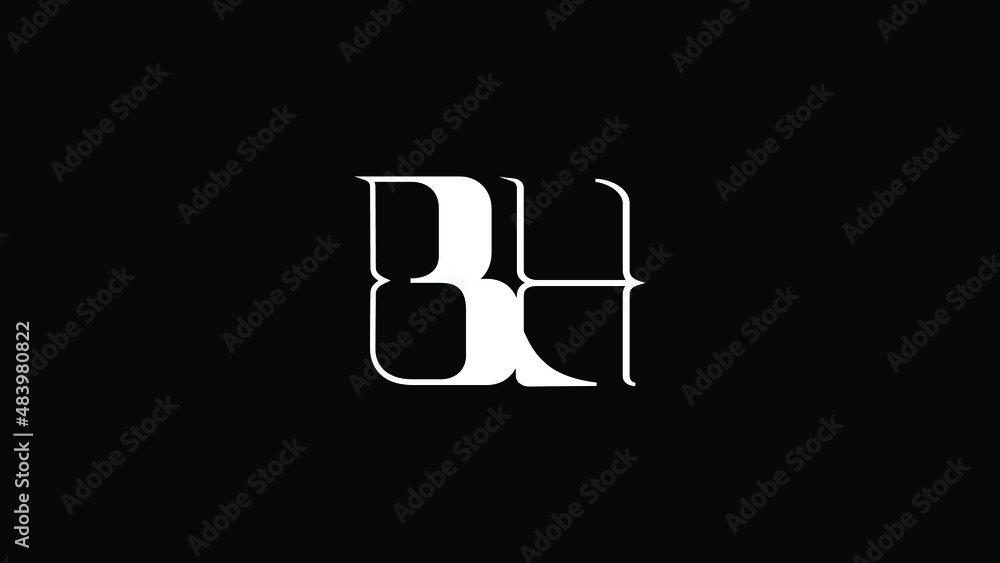 Geometric BH Letter Logo Design Template Vector Geometric BH Letter Logo Design Template Vector
