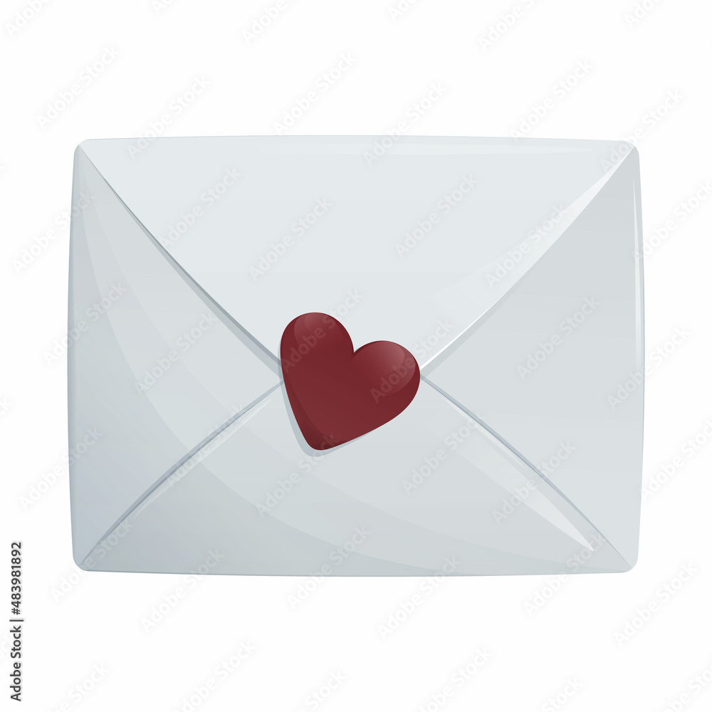 Envelope with a heart. Happy valentines day. Love vector elements and stickers on a transparent background. Envelope with a heart. Happy valentines day. Love vector elements and stickers on a transparent background.