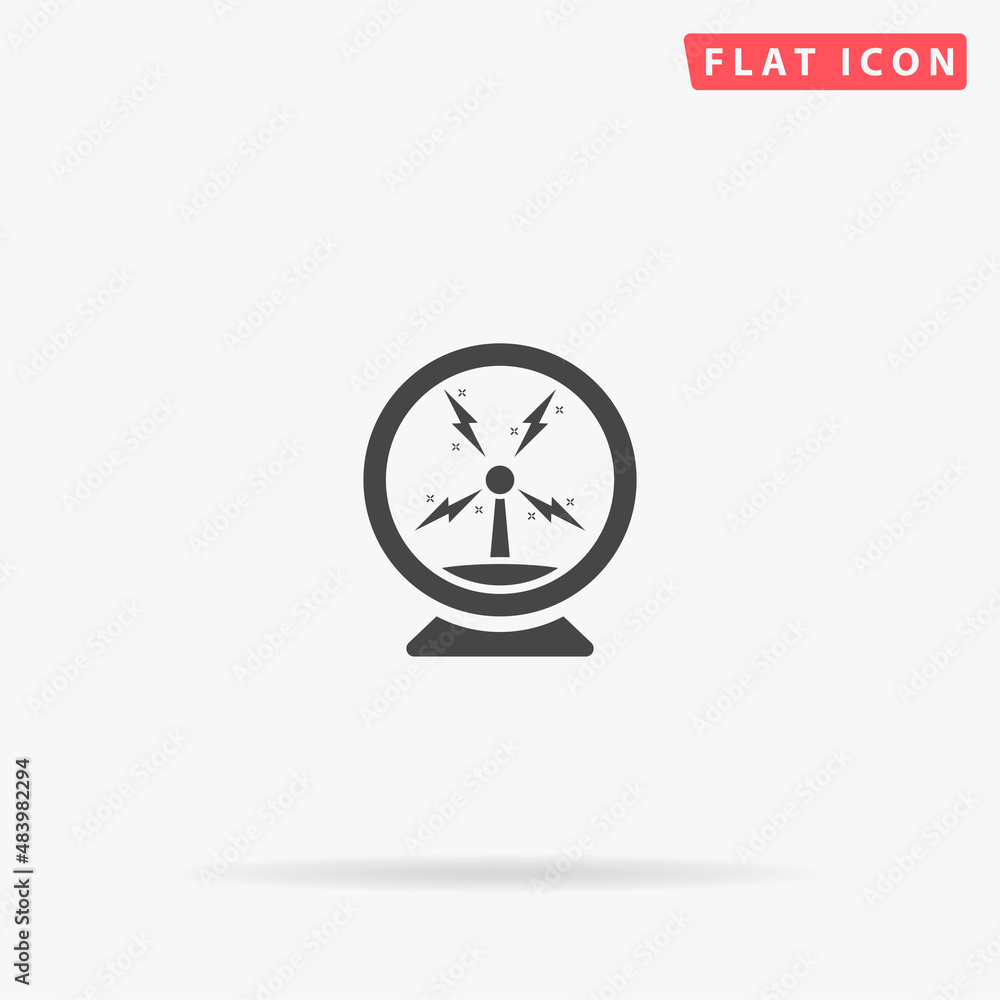 Plasma globe flat vector icon Plasma globe flat vector icon