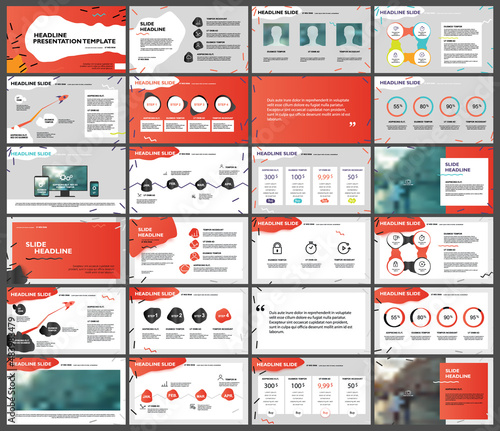 Presentation template. Elements for slide presentations on a white background. Use also as a flyer, brochure, corporate report, marketing, advertising, annual report, banner