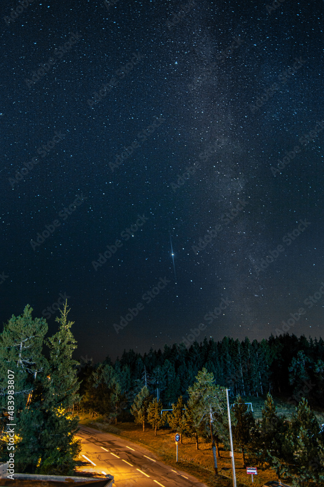 Fototapeta premium Noche de verano en el Pirineo Francés.