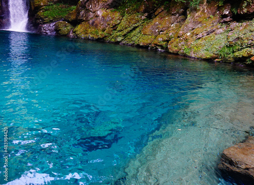 Mysterious beauty Nikobuchi deep pool  Ino Town  Agawa District  Kochi Prefecture  Japan