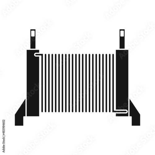 Vector illustration of coil and spiral symbol. Graphic of coil and absorber stock vector illustration.