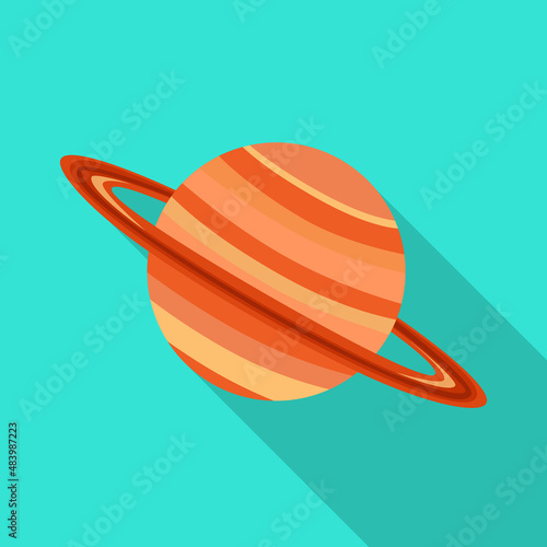Isolated object of saturn and ring icon. Web element of saturn and stars stock symbol for web.