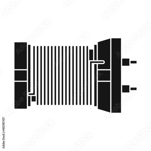 Isolated object of coil and spiral sign. Graphic of coil and detail stock symbol for web.