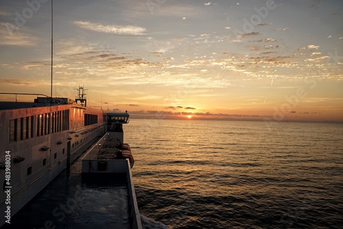 Watchign a sunset from a ferry boat
