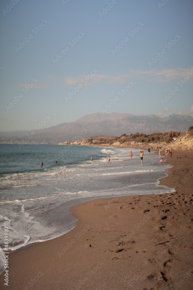 Beach and mountains in Greece, Crete