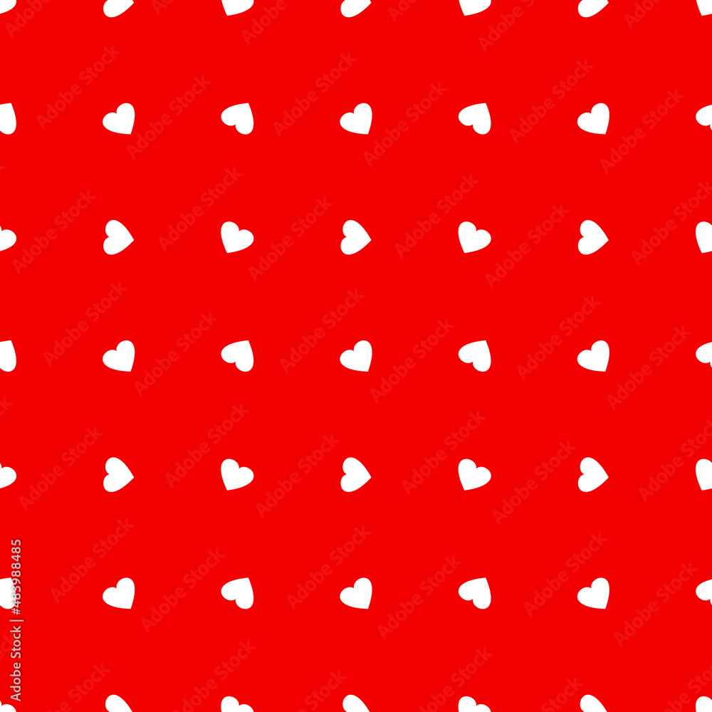 Seamless pattern for Valentine's Day white hearts on a bright red background. Vector illustration Seamless pattern for Valentine's Day white hearts on a bright red background. Vector illustration