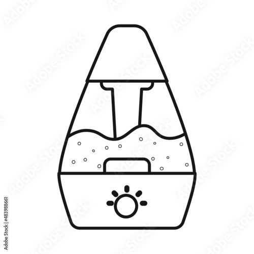 Vector illustration of humidifier and machine icon. Web element of humidifier and appliance stock symbol for web.