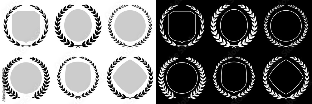 Wreath vector frame logo Wreath vector frame logo