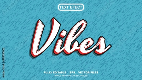 Editable text effects vintage theme