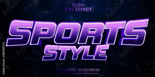 Sport text effect, editable sports style text and game text style