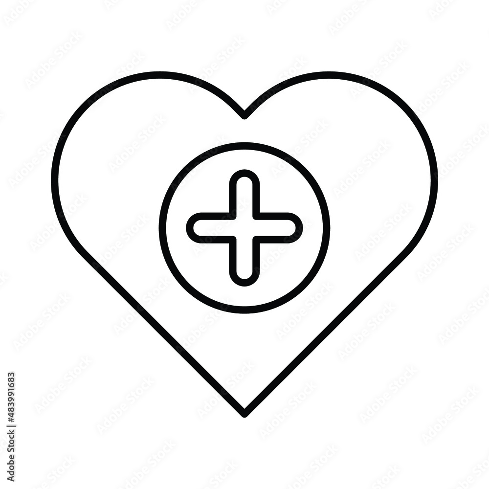 Add, favorite, to, heart outline icon. Line art sketch. Add, favorite, to, heart outline icon. Line art sketch.