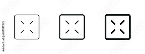 full screen icon expand symbol . maximize screen size fullscreen icons