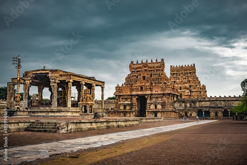 Tanjore Big Temple or Brihadeshwara Temple was built by King Raja Raja Cholan in Thanjavur, Tamil Nadu. It is the very oldest & tallest temple in India. This temple listed in UNESCO's Heritage Sites photo