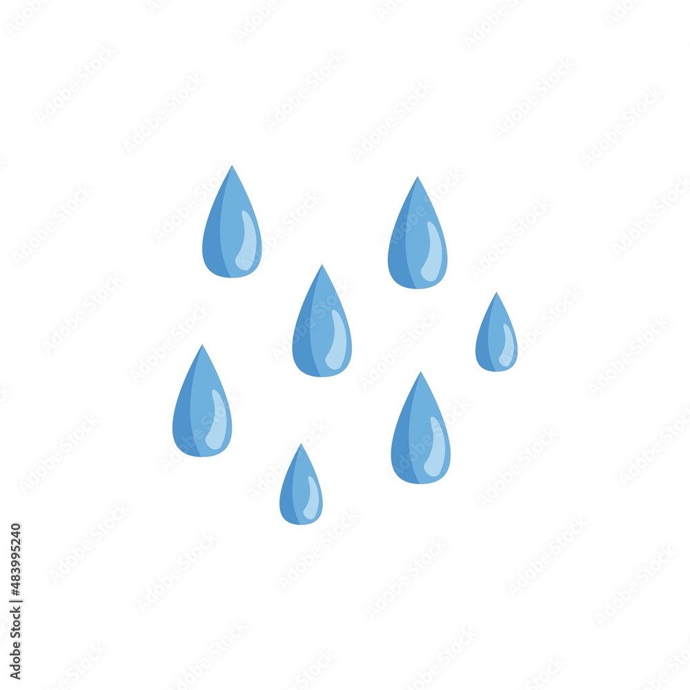 Vector water drops isolated on white Vector water drops isolated on white