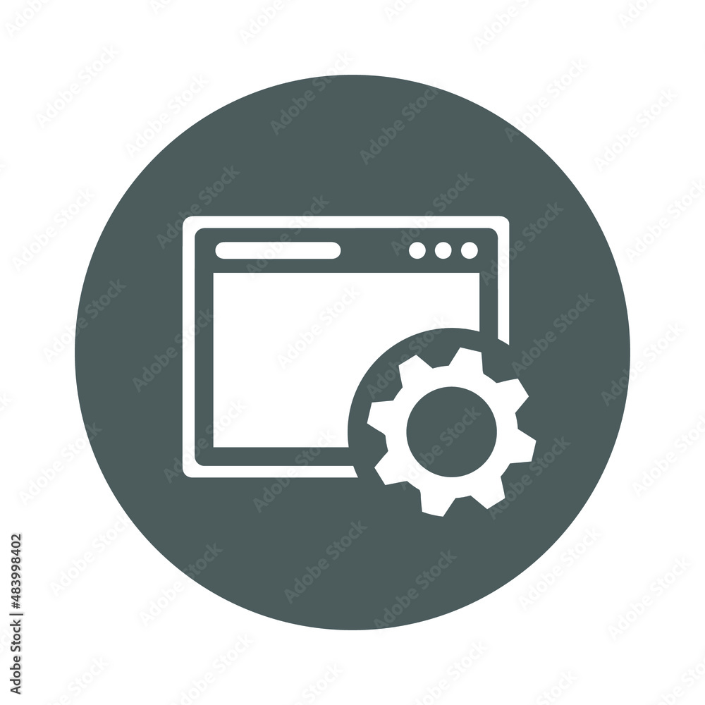 Browser, setting, settings icon. Gray vector sketch. Browser, setting, settings icon. Gray vector sketch.