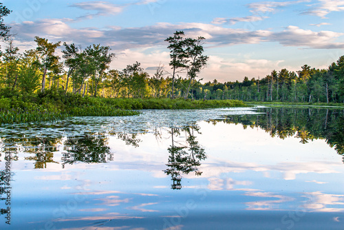 Tully River in Royalston, MA late in the afternoon photo