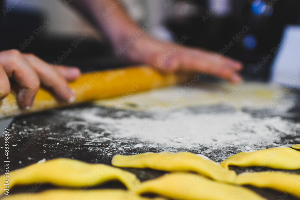 Baking homemade bread in the kitchen Baking homemade bread in the kitchen