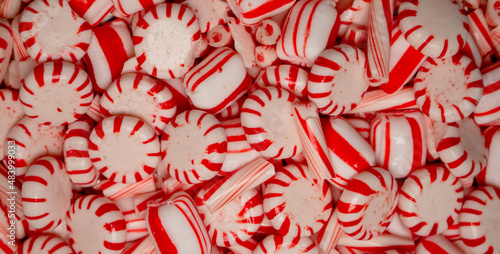 holiday candy mints red white stripe peppermint holiday food banner display