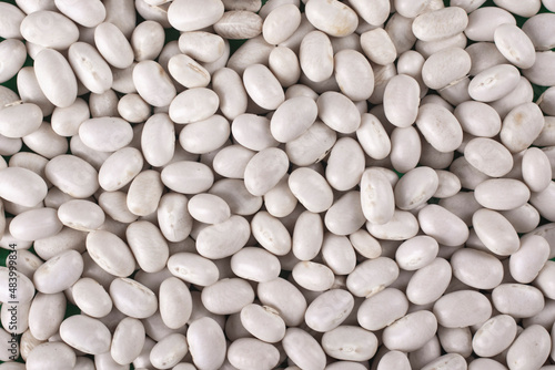 Background of white beans close up.