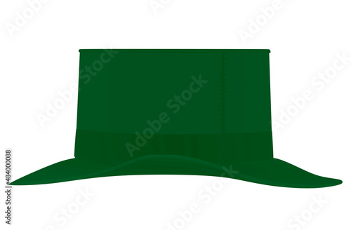 Green  retro hat. vector illustration