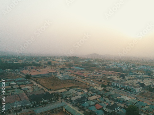 Aerial Photography of Sunset in Apo Resettlement Abuja