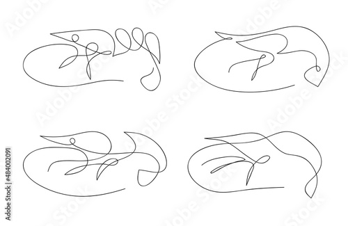 One line shrimp design silhouette.Hand drawn minimalism style vector illustration.