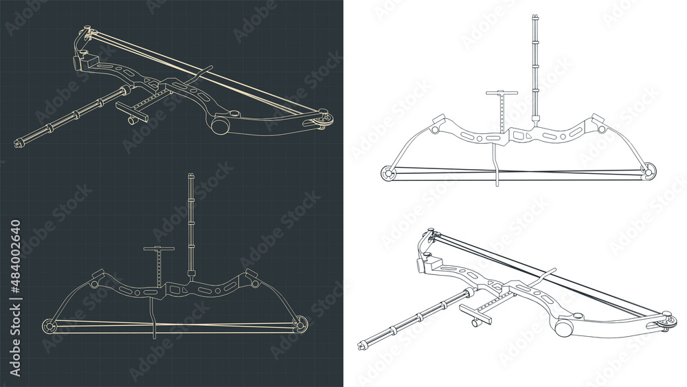 Sports compound bow drawings