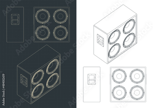 Large concert speaker blueprints