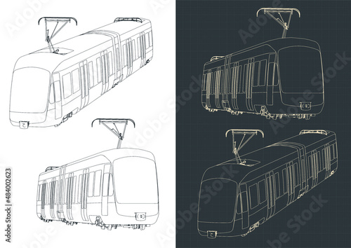 Modern tram sketches