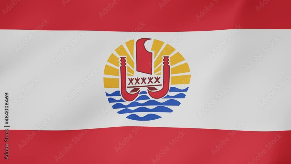 Bandera animada, Polinesia Francesa. 4K Bandera animada, Polinesia Francesa. 4K