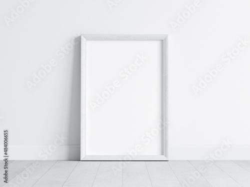 White frame mockup, poster mockup, print mockup, 3d render