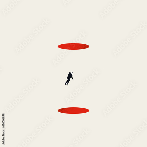 Business career growth vector concept. Symbol of success, opportunity and motivation. Minimal design.