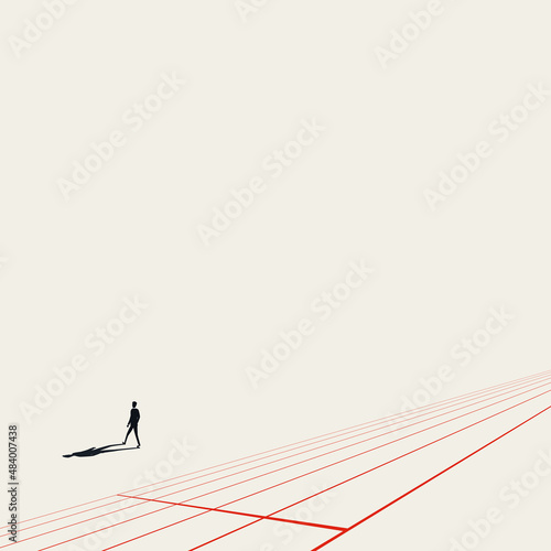 Great resignation vector concept. Symbol of worker quit, dissatisfied employee giving up. Minimal design.