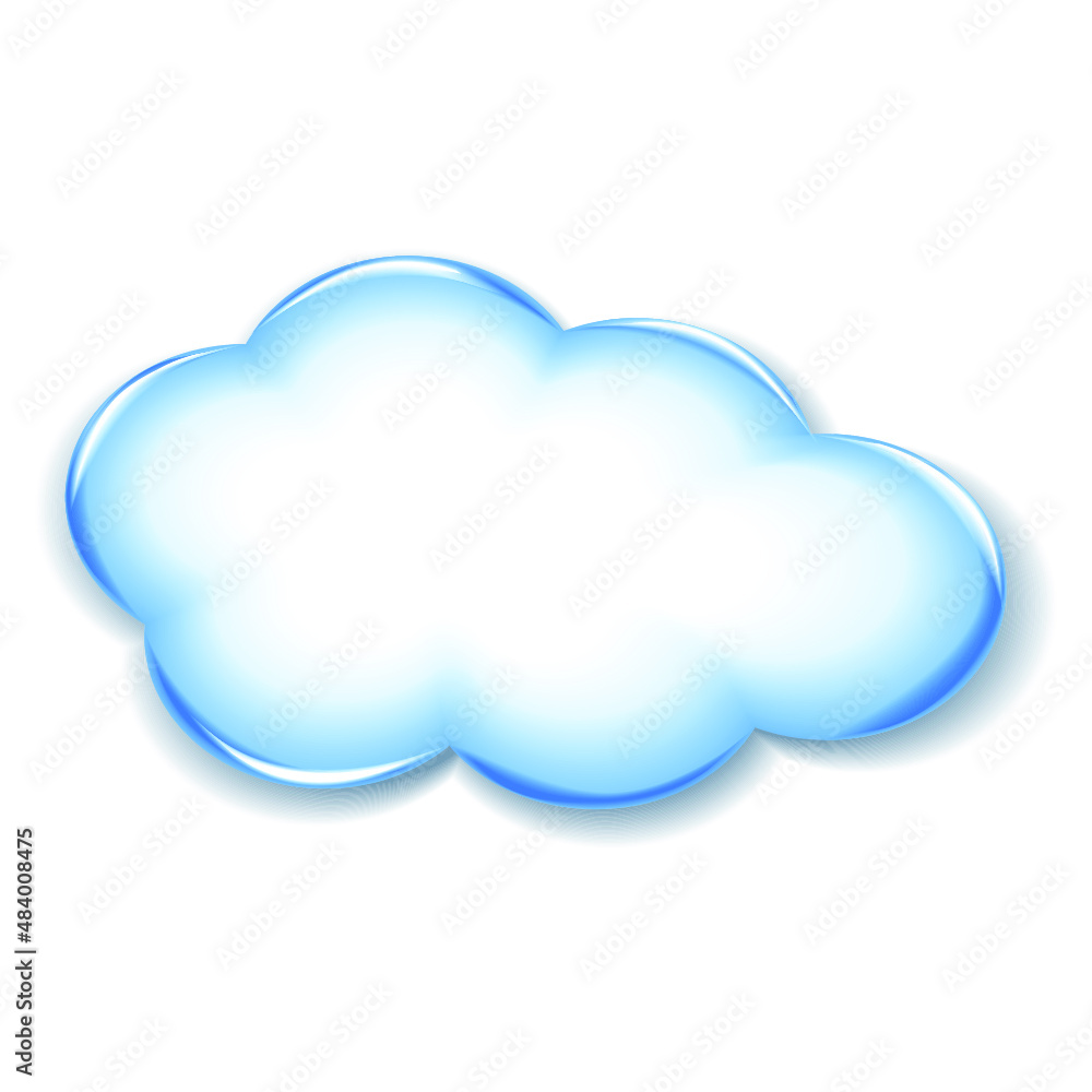 Weather icon of cloud on white background. 3d rendering Weather icon of cloud on white background. 3d rendering