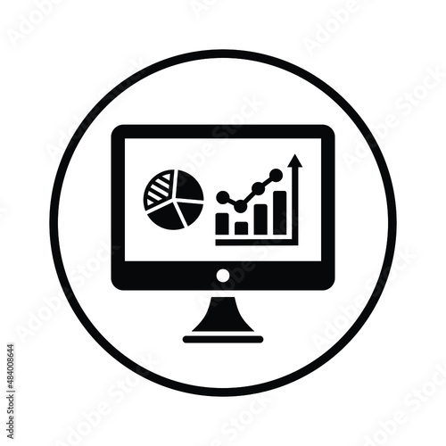 Report, analytics, reports icon. Black vector sketch.