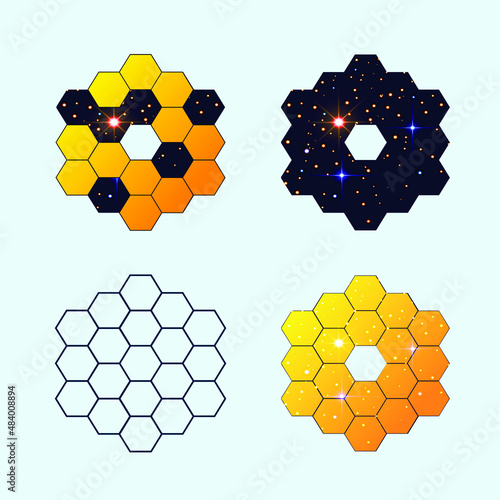 Mirrored glass from the James Webb Space Telescope.
