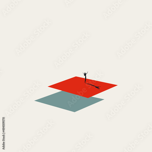 Business success and victory vector concept. Symbol of achivement, celebration, ambition. Minimal illustration