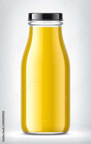 Glass Bottle on background. 