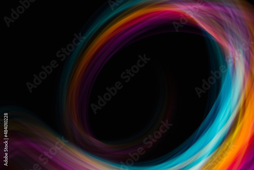 Colored blurred light lines. Abstraction of light.