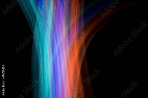 Colored blurred light lines. Abstraction of light.