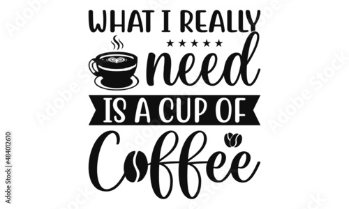 Coffee Drinks SVG T Shirt Design.