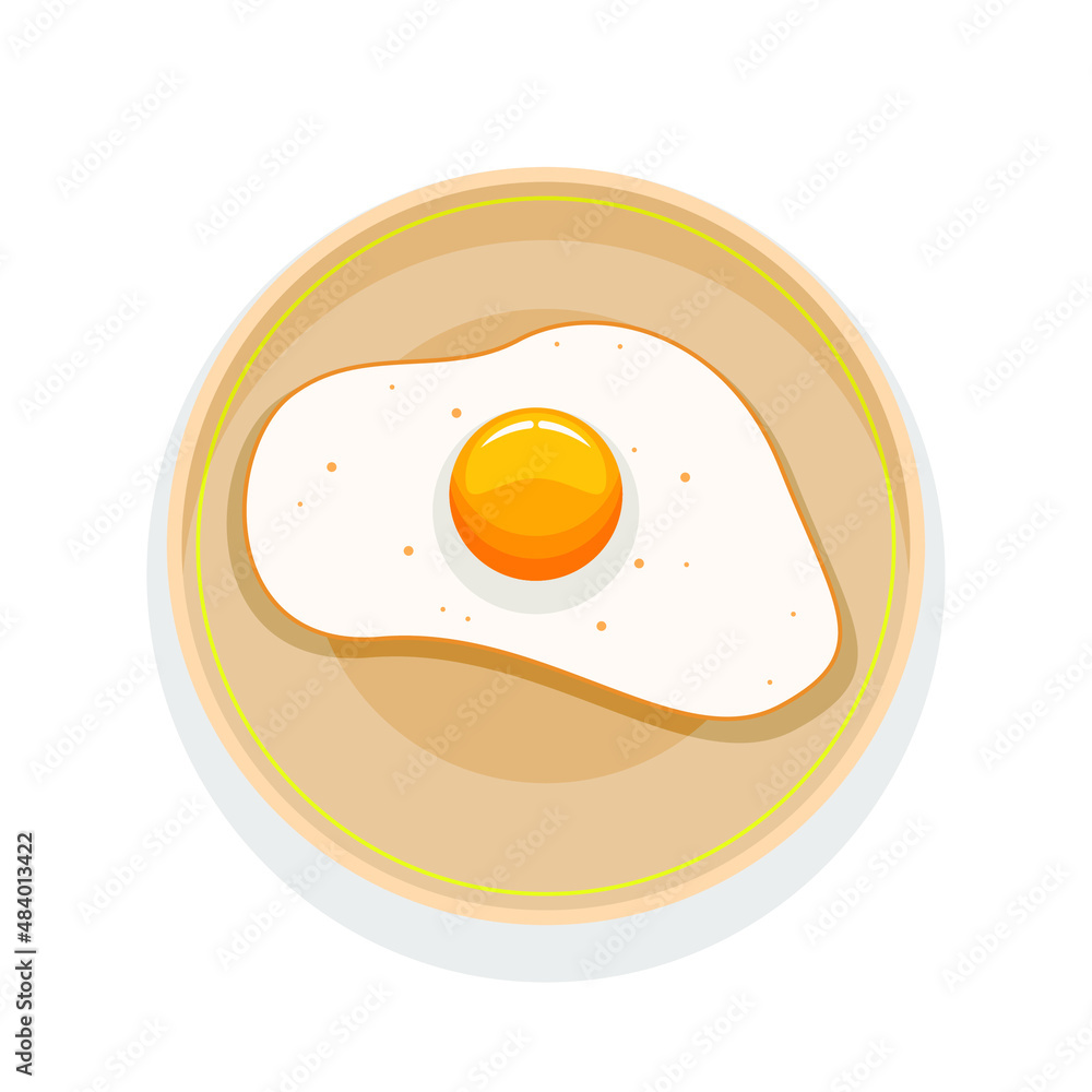 Abstract Flat Fast Food Omelette Eggs Scrambled Eggs On A Plate Meal Background Vector Design Style Cooking, Breakfast Abstract Flat Fast Food Omelette Eggs Scrambled Eggs On A Plate Meal Background Vector Design Style Cooking, Breakfast