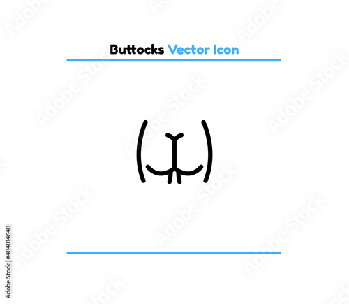 Buttocks vector outline icon illustration. Buttocks icon