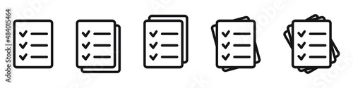Checklist vector icon. Document icon, illustration isolated on white background for graphic and web design.