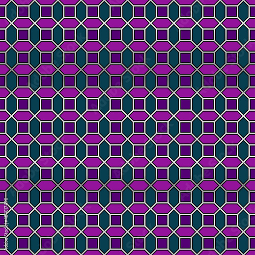 Geometric seamless pattern design with silver grid